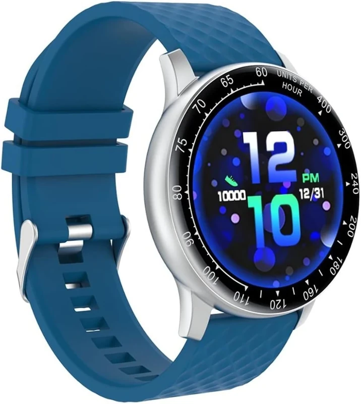 Smart Watch Men DIY Watchface Full Touch Fitness Tracker Heart Rate Blood Pressure Women Smartwatch Calorie Step Counter,D,One Size