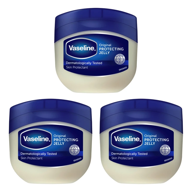 Vaseline Original moistruiser Petroleum Jelly skin care for cracked, dry skin and eczema relief 250 ml x3