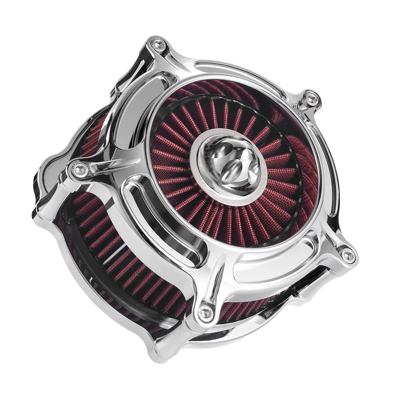 HEYOMOTOR Air Filter Cleaner for Harley Davidson Air Intakes Sportster XL 883 1200 Models Red