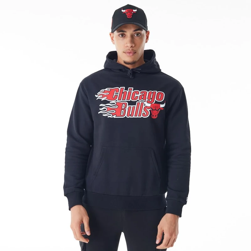 CHICAGO BULLS BASKETBALL Hooded Pullover Black