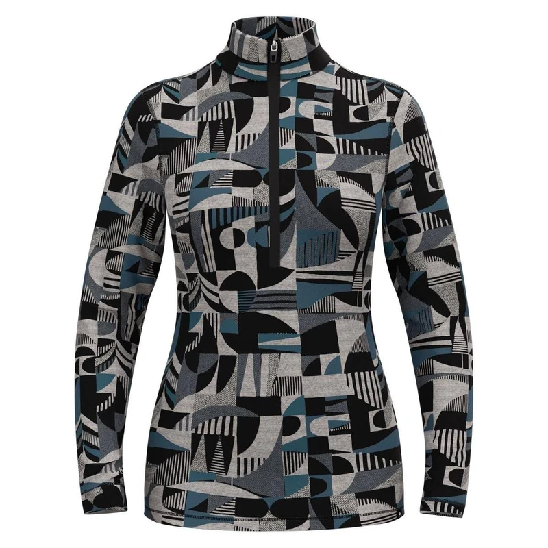 Odlo Girl's Thermounterwäsche Heritage I Merino Unterwäsche Damen I Langarm Thermoshirt Shirt, Provincial Blue-Black, XS