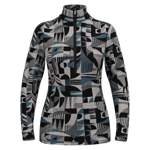 Odlo Girl's Thermounterwäsche Heritage I Merino Unterwäsche Damen I Langarm Thermoshirt Shirt, Provincial Blue-Black, L