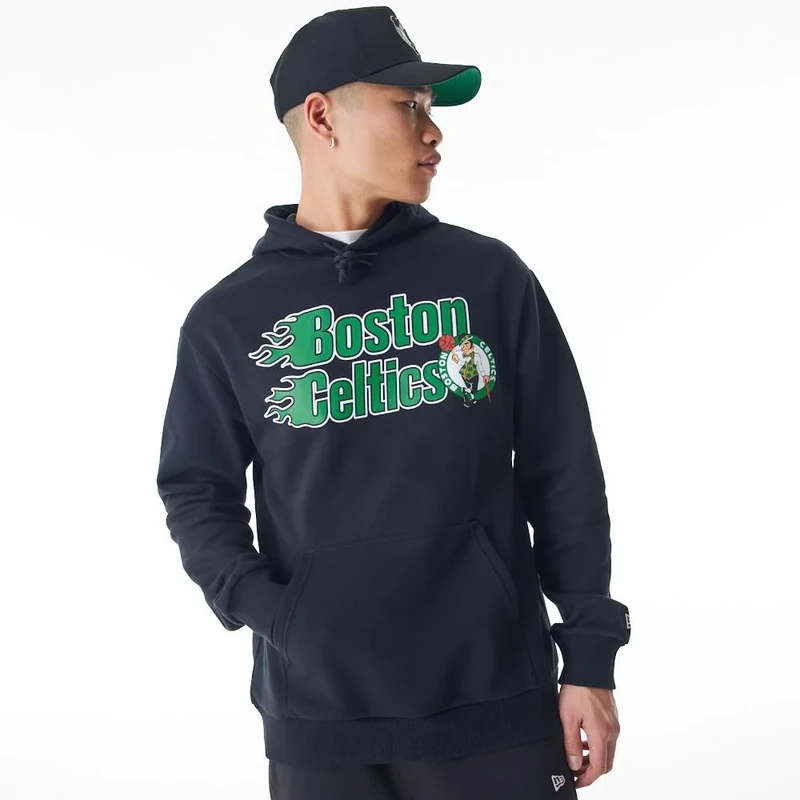 BOSTON CELTICS BASKETBALL Hooded Pullover Black
