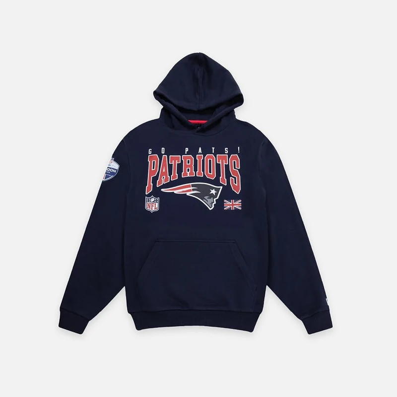 New England Patriots Unisex Nfl Games Slogan Hoody Osb Sweatshirt, Dk Blue, XS EU