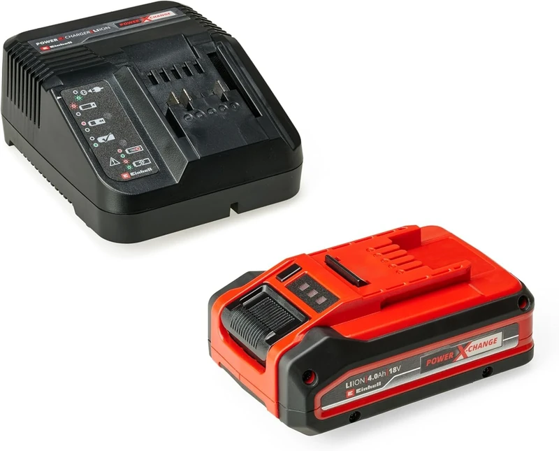 Einhell Power X-Change 4.0Ah Plus Battery Starter Kit- 2nd Generation 18V Lithium-Ion Battery and Charger Set - Universally Compatible with All PXC Power Tools and Garden Machines