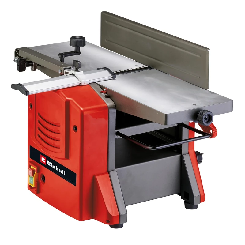 Einhell Electric Planer Thicknesser - 1500W, 9000 RPM, Pull-Out Supports, Vibration-Absorbing Feet, Chip Extractor - TC-SP 204/2 Thickness Planer for Wood