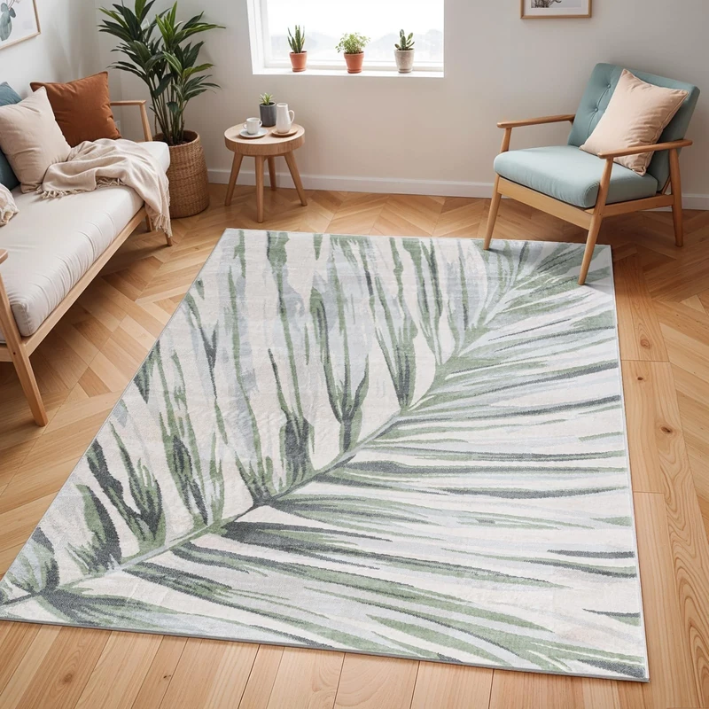 Livabliss Auray Abstract - Area s Living Room 200x275 cm, Dining Room, Lounge, Kitchen, Bedroom - Modern Marble Large, Soft Luxurious Easy Care Medium Pile, Cream, Green, Grey