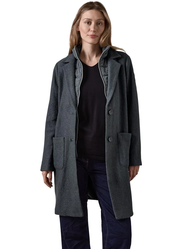 Cecil Women's B101058 2-in-1 Coat, Grey Fusion, XL