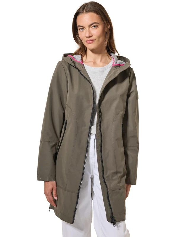 Cecil Women's B101030 Cotton Coat, Golden Khaki, M
