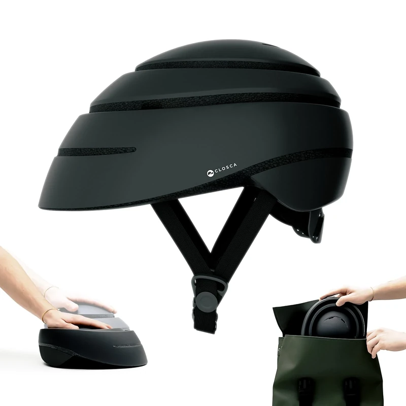 CLOSCA. Foldable helmet. The bike helmet for women and men. Certificate for bicycle, scooter, electric bicycle, inline skates and skateboards.