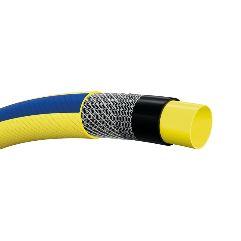 Amig - Knitted Garden Hose - Durable and Flexible - PVC 5 Layers - Anti-Twist - Outdoor Use -20 ºC to 60ºC, Yellow - Knitted, 25 m x Ø19mm, Polyvinyl Chloride (PVC)