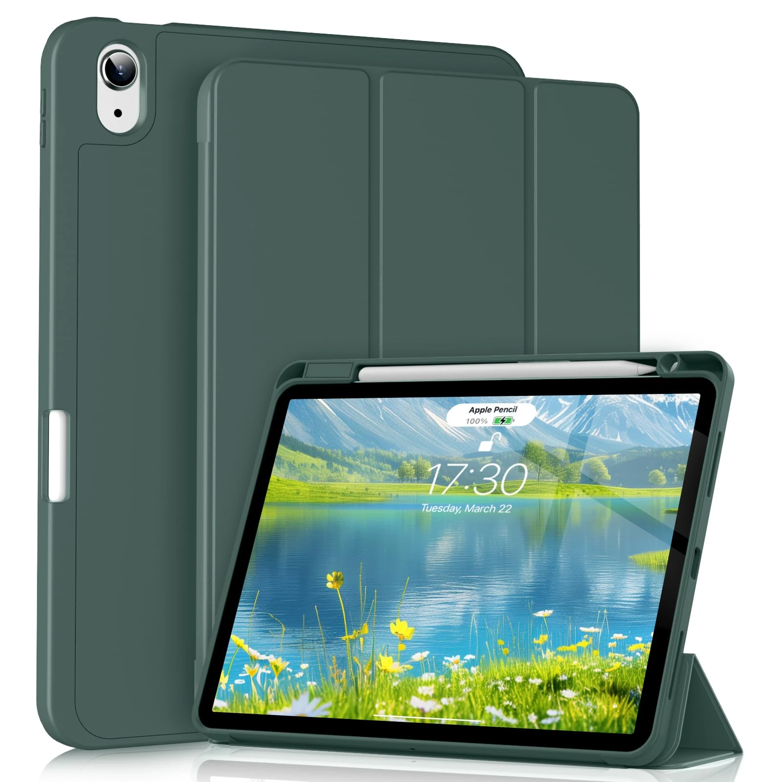 KVTVOU Keyboard Case for iPad Air 6th Gen 11 Inch and iPad Air 4th/5th Gen 10.9 Inch, Fruit Green