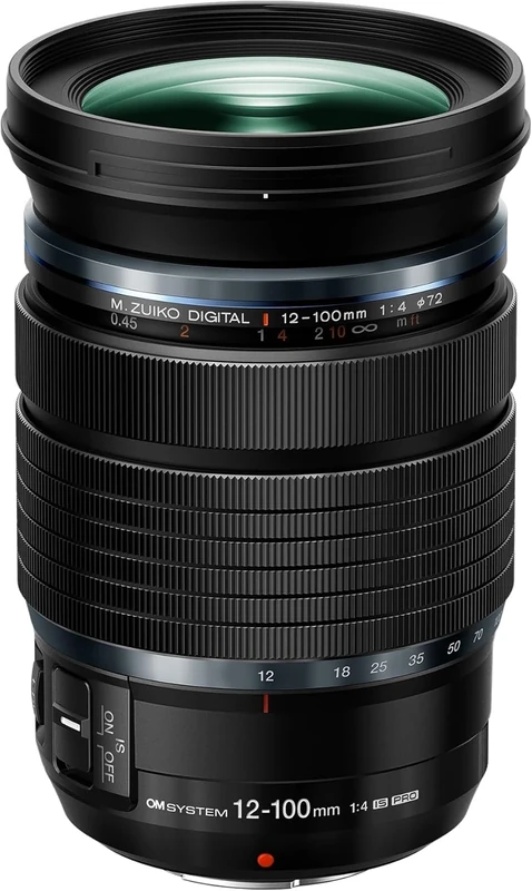 OM SYSTEM M. Zuiko Digital ED 12-100mm F4 IS Pro Lens, suitable for all MFT cameras (Olympus OM-D & PEN models, Panasonic G-series), black
