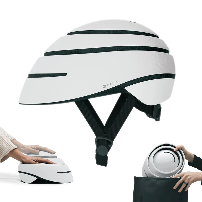 CLOSCA. Foldable helmet. The bike helmet for women and men. Certificate for bicycle, scooter, electric bicycle, inline skates and skateboards.