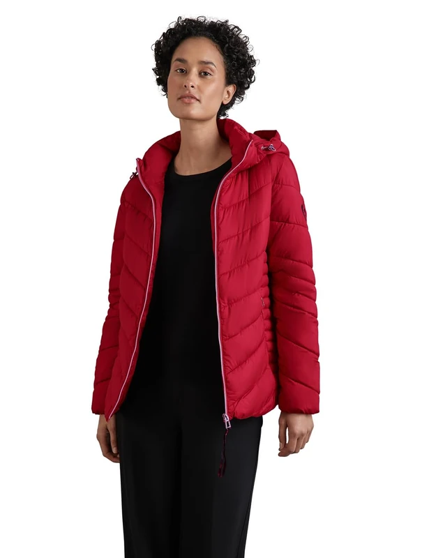 Street One Women's A201969 Short Quilted Jacket, Carpet red, 34