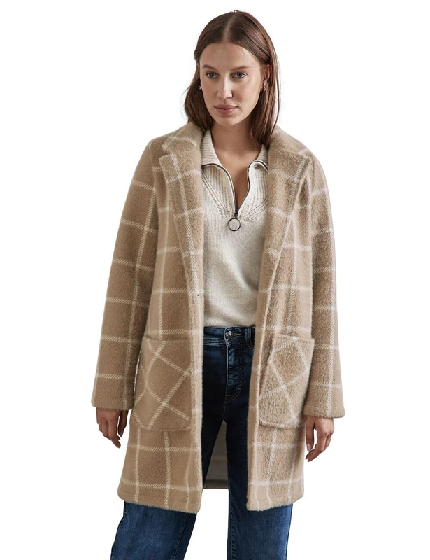 Street One Women's A201981 Wool-Look Coat, Rich Sand, 18
