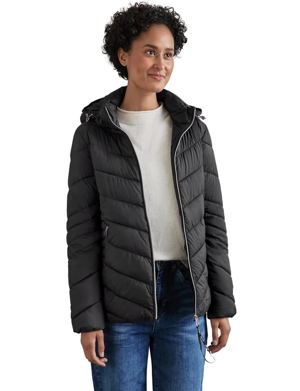 Street One Women's A201969 Short Quilted Jacket, Black, 36