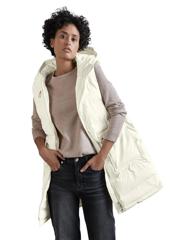 Street One Women's A220239 Long Vest, Snow Cream, 18