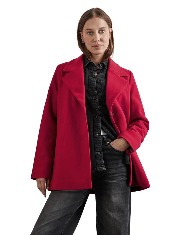 Street One Women's A201967 Caban Jacket, Carpet Red, 14