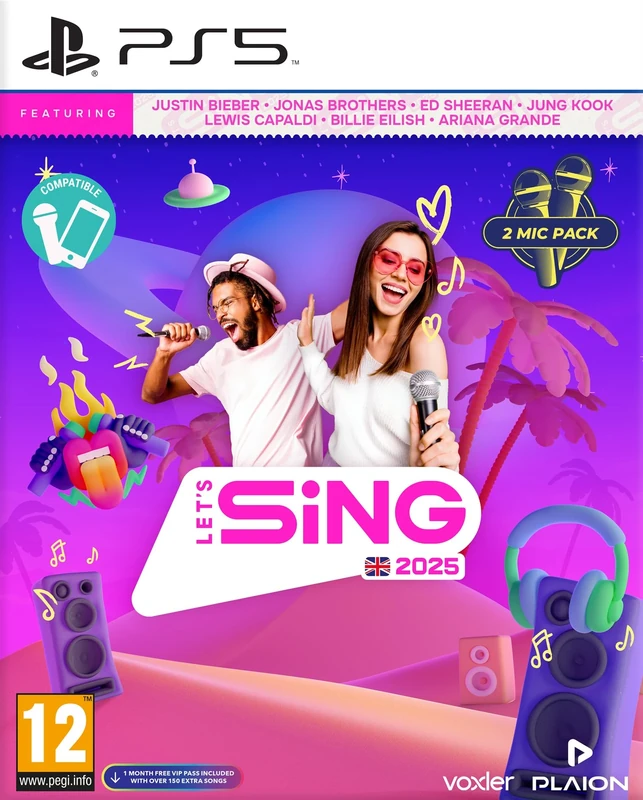 Let's Sing 2025 2 Mic Pack - UK Edition (Playstation 5)