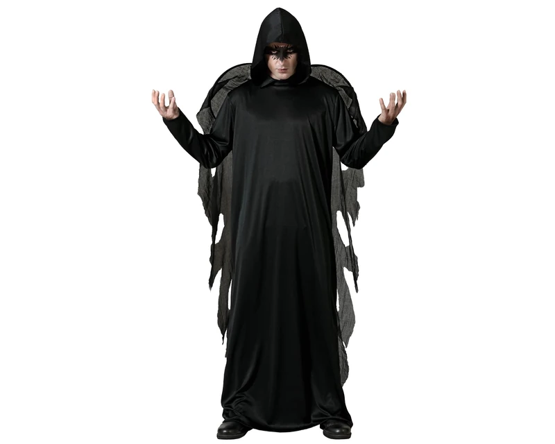 Atosa black angel costume with wings man adult xl