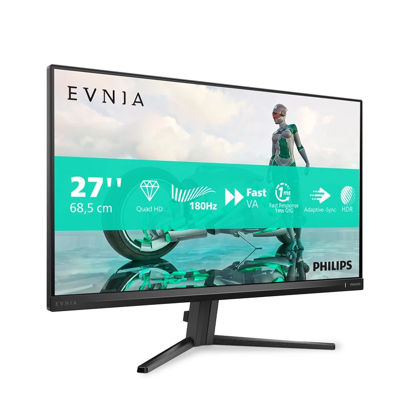 Philips 27M2N3500AM - 27 inch QHD gaming monitor, 180 Hz, 1ms GtG, FreeSync Prem. (1920x1080, 2x HDMI, DisplayPort) black/gray