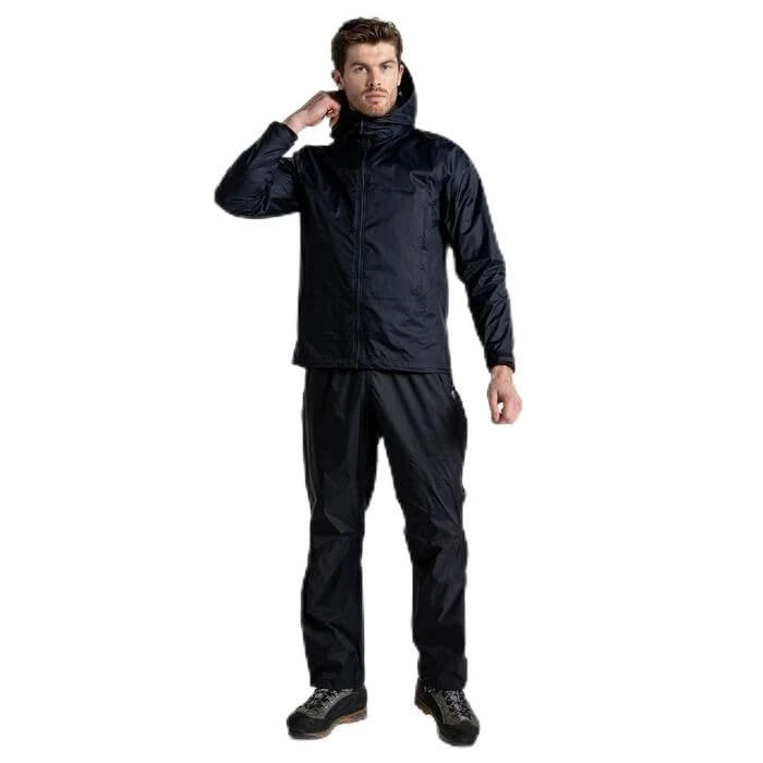 Craghoppers Expert Lightweight Foldable Waterproof Jacket 2 Pockets Ideal for Walking, Camping, Hiking Outdoor, Navy blue, 36