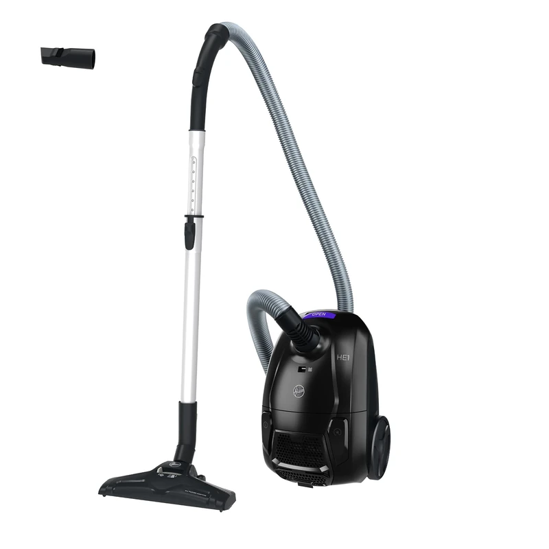 Hoover HEZ107HM 011, Floor Vacuum Cleaner, Vacuum Cleaner with Bag, Black & Purple
