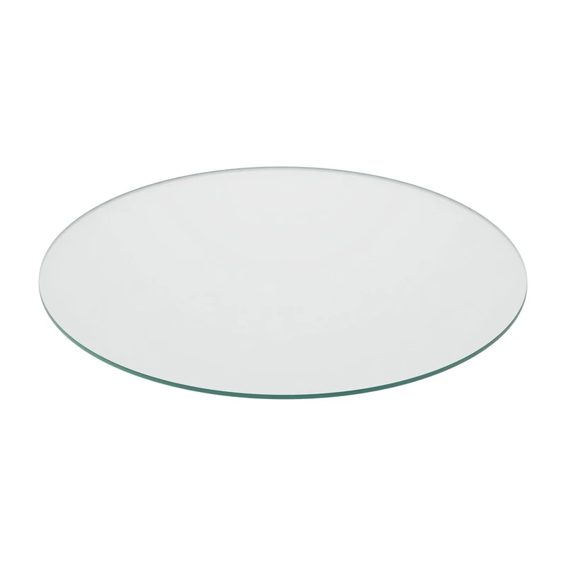 Relaxdays Glass Top, 8mm Thick, Tempered ESG, Safety Screen for Table & Fireplace, Fireproof, Round, Ø 70cm, Transparent, 70 cm