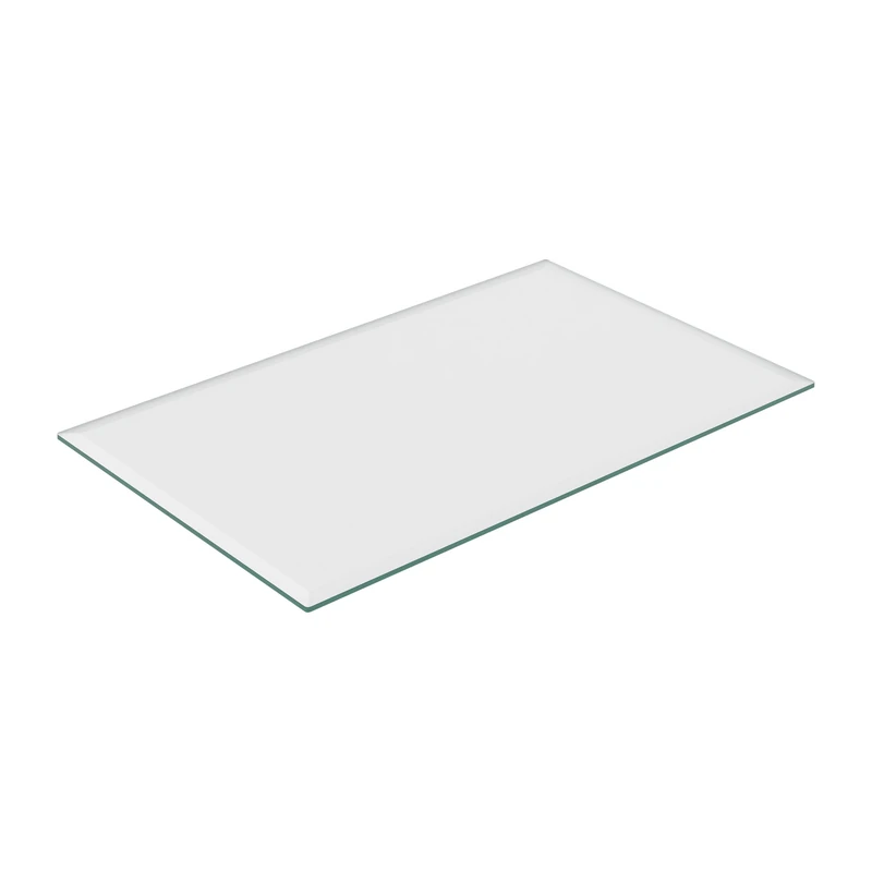 Relaxdays Glass Top, 8mm Thick Tempered ESG, Safety Screen, Table & Fireplace, Fireproof, Square, 100x62 cm, Transparent