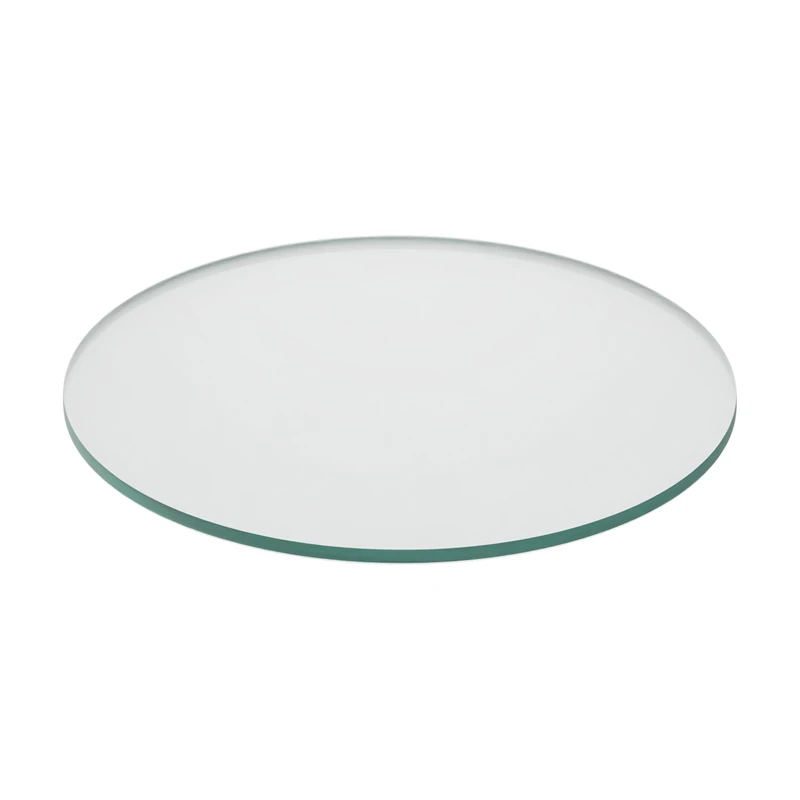 Relaxdays Glass Top, 8mm Thick, Tempered ESG, Safety Screen for Table & Fireplace, Fireproof, Round, Ø 30cm, Transparent, 30 cm