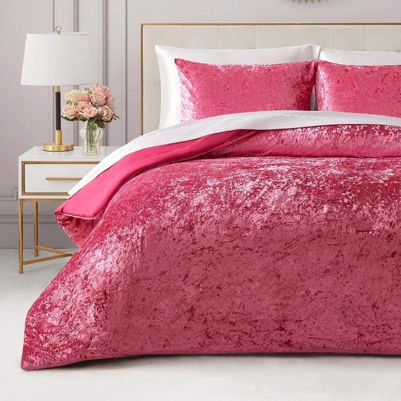 Juicy Couture Comforter Set, Polyester, Hot Pink Velvet, Twin/Twin XL