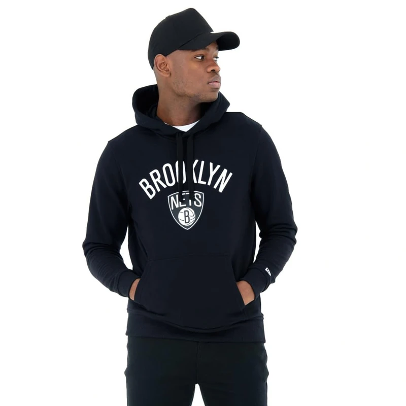 New Era Nos NBA Regular Hoody Bronet Blkwhi Sweatshirt Men Black/White