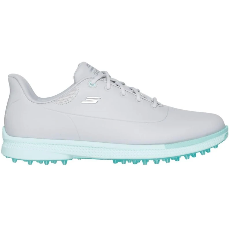 Skechers Women's Jasmine Waterproof Golf Shoe Sneaker, Gray/Mint Spikeless, 7.5