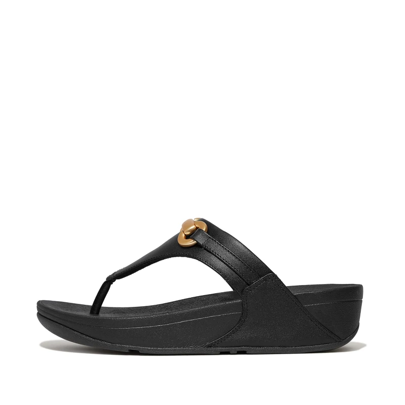 Fitflop LULU CHUNKY-SNAFFLE LEATHER TOE-POST SANDALS