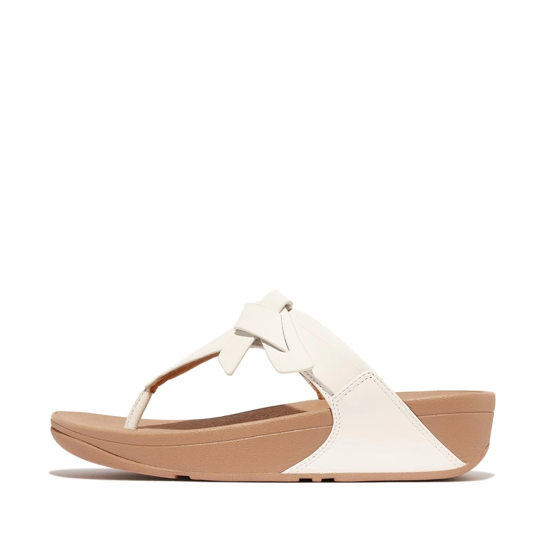 Fitflop LULU FOLDED-KNOT LEATHER TOE-POST SANDALS - Image 1