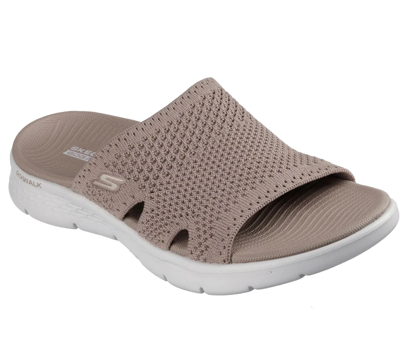 Skechers Women's Onthego Go Walk Flex Sandal Elation, Taupe, 6