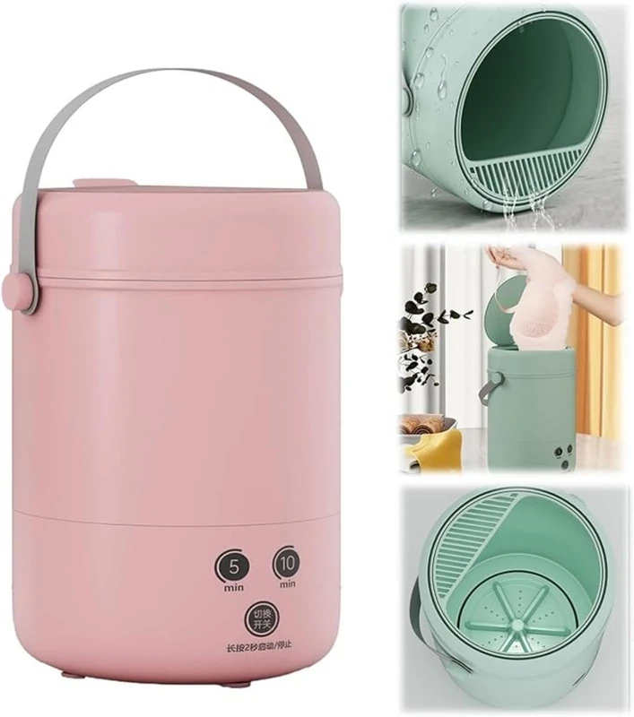 Portable 3.8L Mini Washing Machine for Socks, Underwear and Small Clothes During Travel