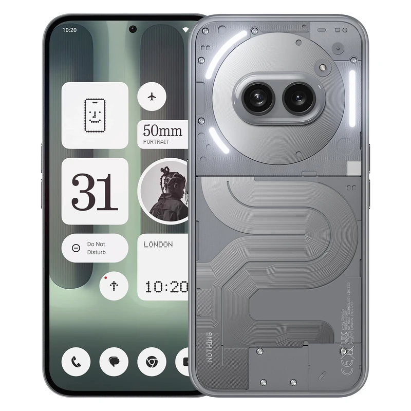 Nothing Phone (2a) Plus 12+256GB - Unlocked mobile phone with 50 MP front camera, 50W Fast Charging OS 2.6 - Grey