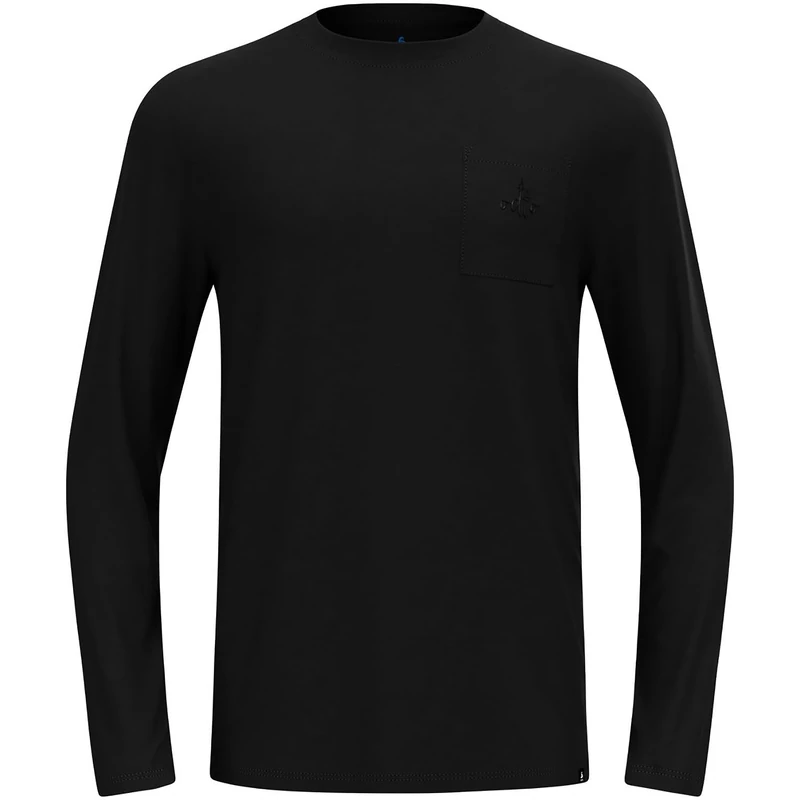 Odlo Long Sleeve Hiking Shirt Men's Merino 200 I Functional Shirt Hiking Breathable Black