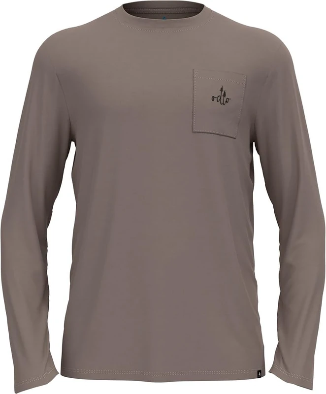Odlo Men's Langarm Wandershirt Herren Merino 200 I Funktionsshirt Wandern Atmungsaktiv Hiking Shirt, Cinder, XL