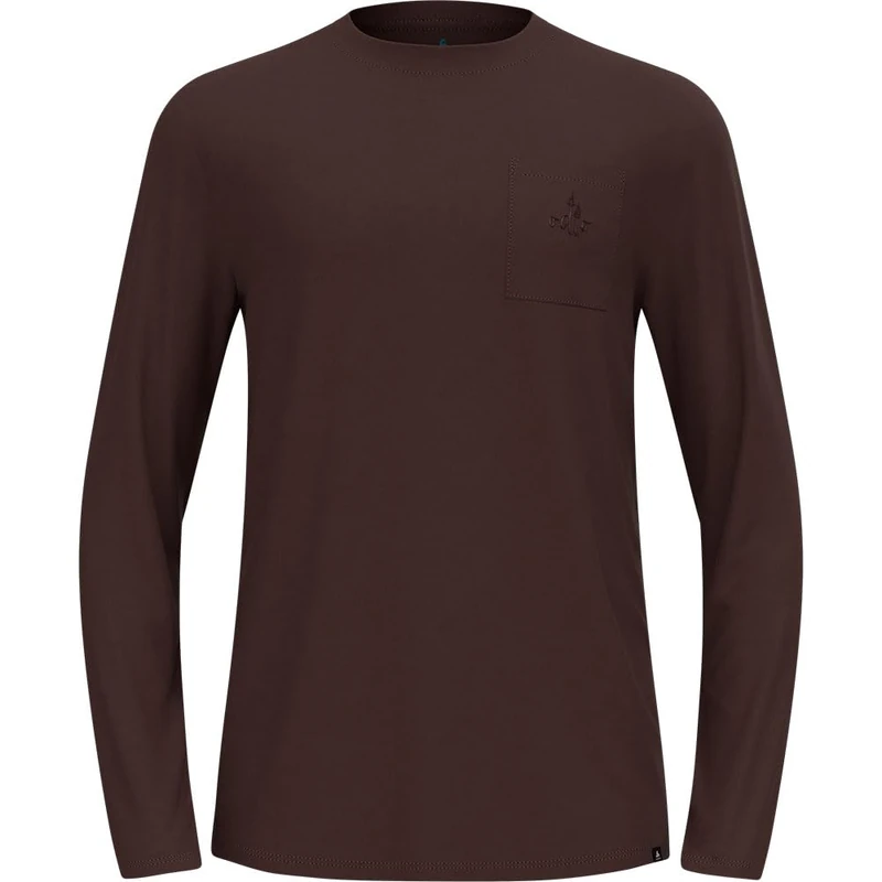 Odlo Men's Langarm Wandershirt Herren Merino 200 I Funktionsshirt Wandern Atmungsaktiv Hiking Shirt, Fudge, XL