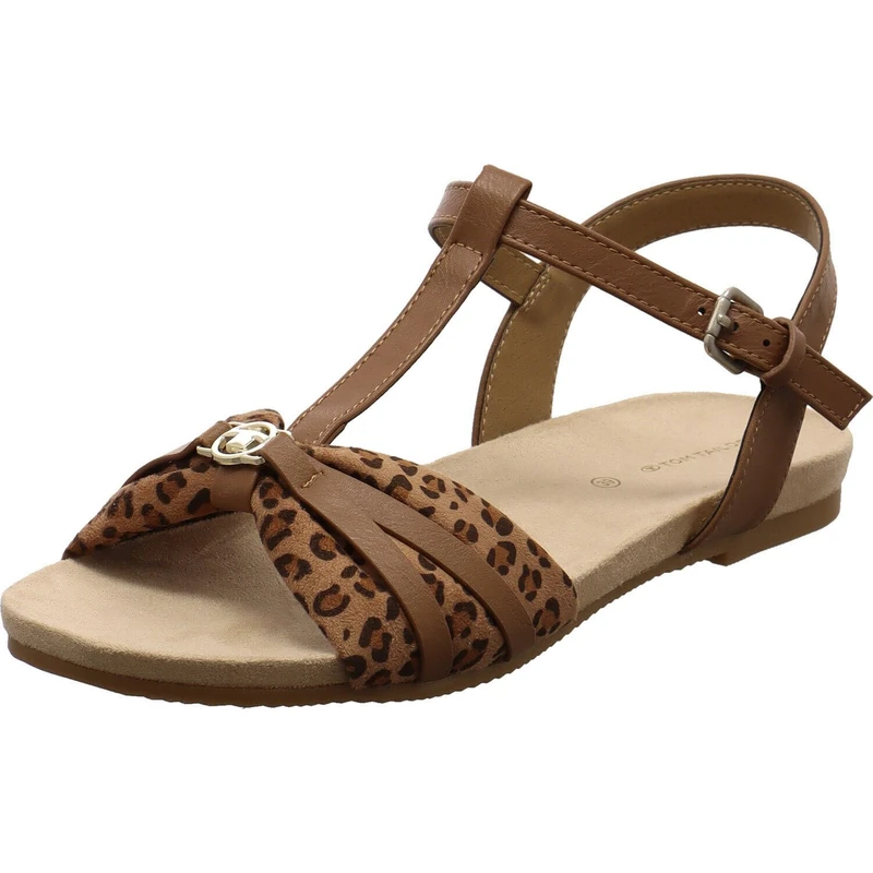 TOM TAILOR Women 5390220029 Sandal, Mud, 8 UK - Image 1