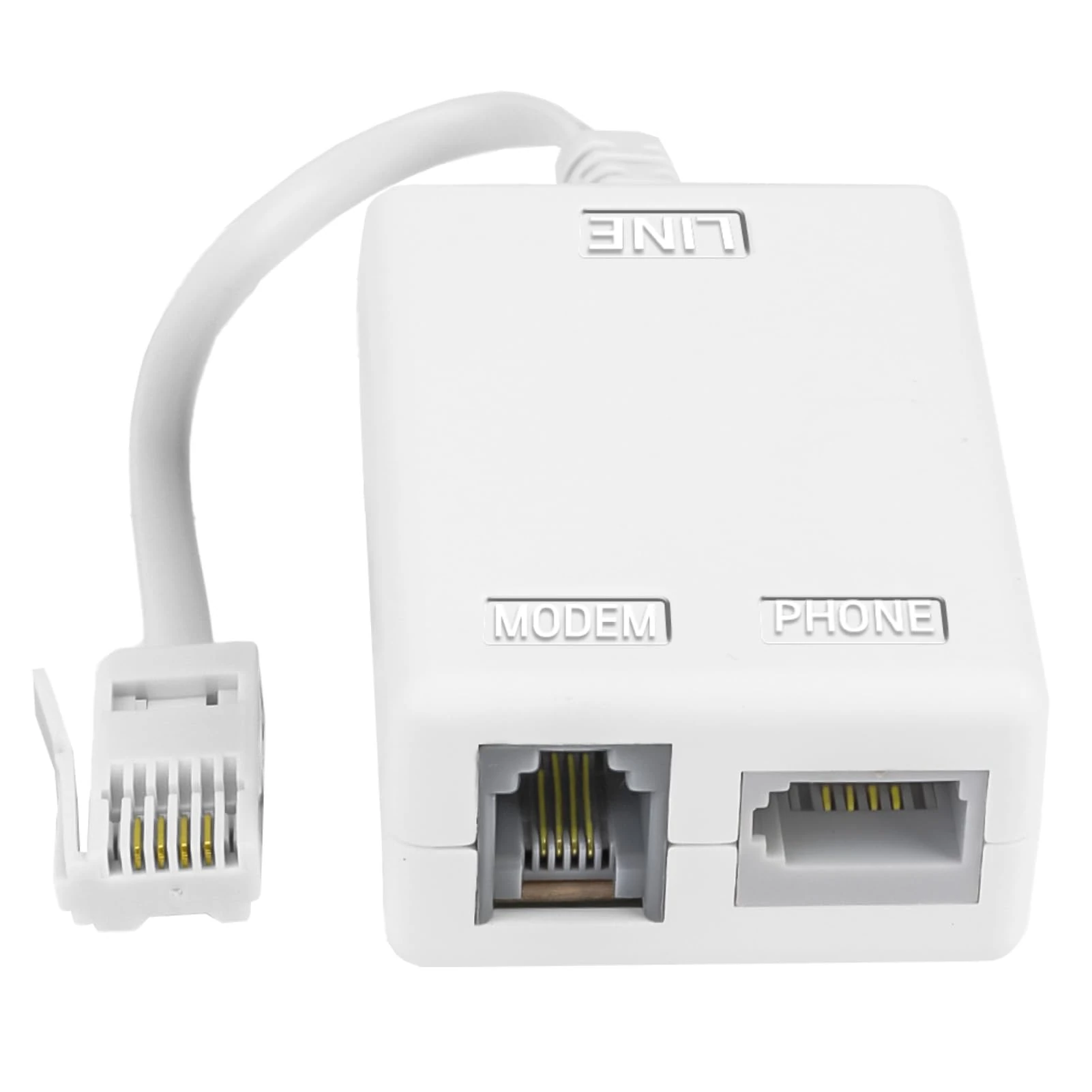 BT Plug to ADSL RJ11 Broadband Internet Microfilter Splitter,BtMale to BT & RJ11 Female Telephone White Socket Splitter Cable for Landline Modem Router WiFi,Sky(1)