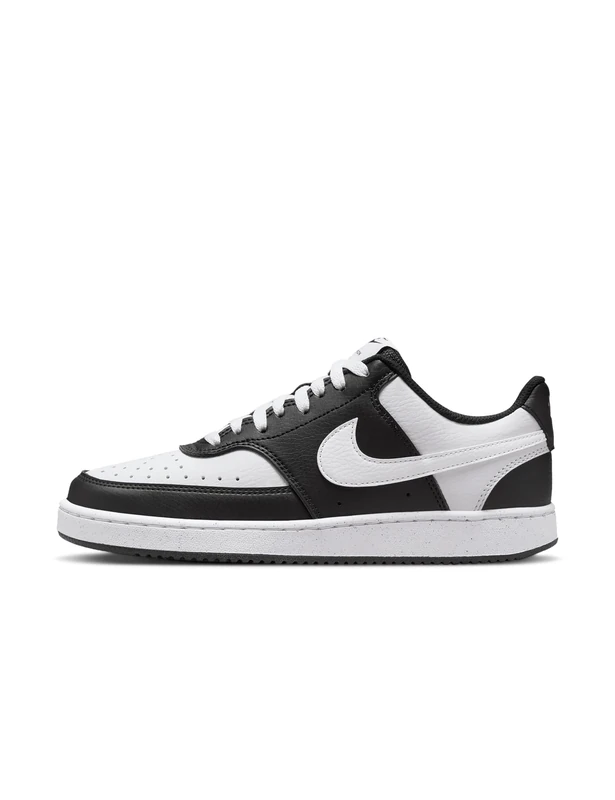 Nike Women Court Vision Low Next Nature Sneaker, Black/White, 6.5