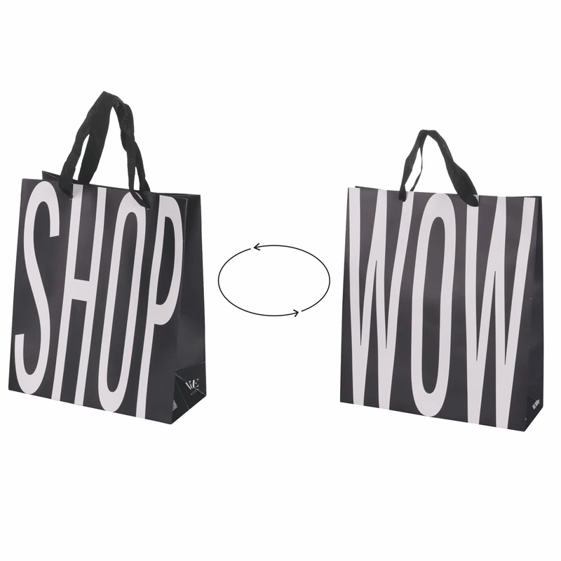Bigismore 24 Gift Bags, Paper, Double Faced, Fabric Handles, 36 x 12 x 40 cm