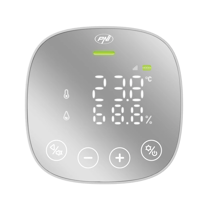 Air quality and carbon dioxide (CO2) sensor PNI SafeHouse HS291 with Wi-Fi, control from the Tuya Smart application, CO2 monitoring, temperature, humidity, date and time display, settings menu