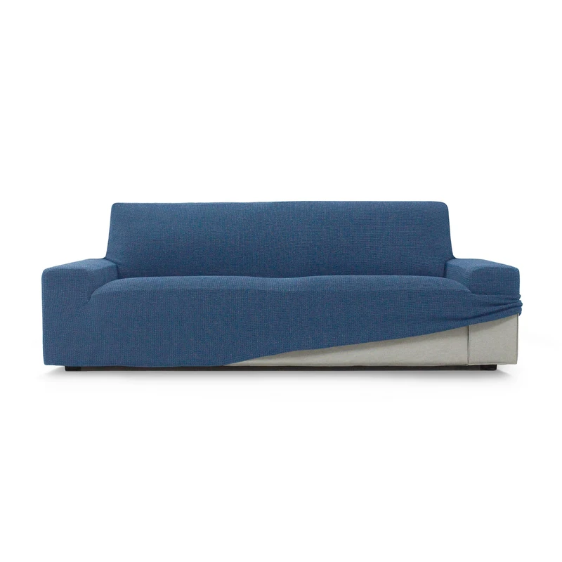ECOMMERC3 | SOFA 3 Seater Super Elastic Soft Touch Cover Made in Spain - Light Blue Sofa Cover Includes Foam Sticks for Adjustment - Image 1
