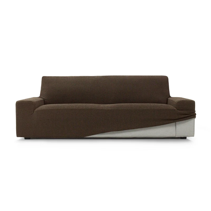 ECOMMERC3 | Sofa-4-Seater Super Elastic Soft Touch Cover Made in Spain - Suede Sofa Cover Includes Foam Sticks for Adjustment