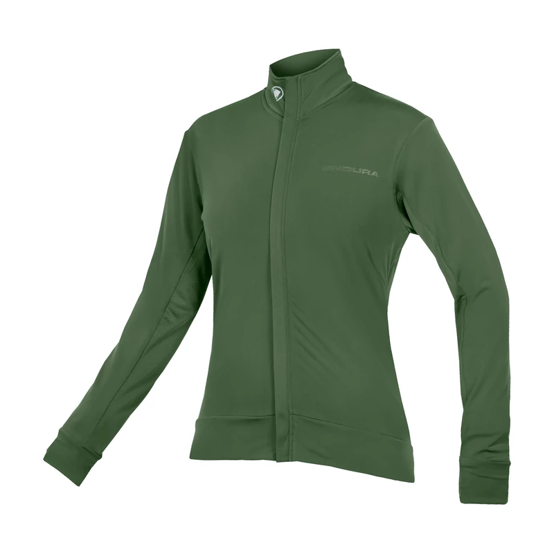 Endura Women's Xtract Roubaix Longsleeve Cycling Jersey | Water Repellent | Wicking | Reflective Trim Jersey, Machair Green, XL